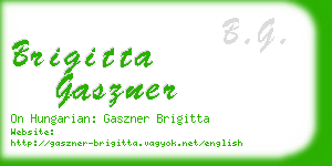 brigitta gaszner business card